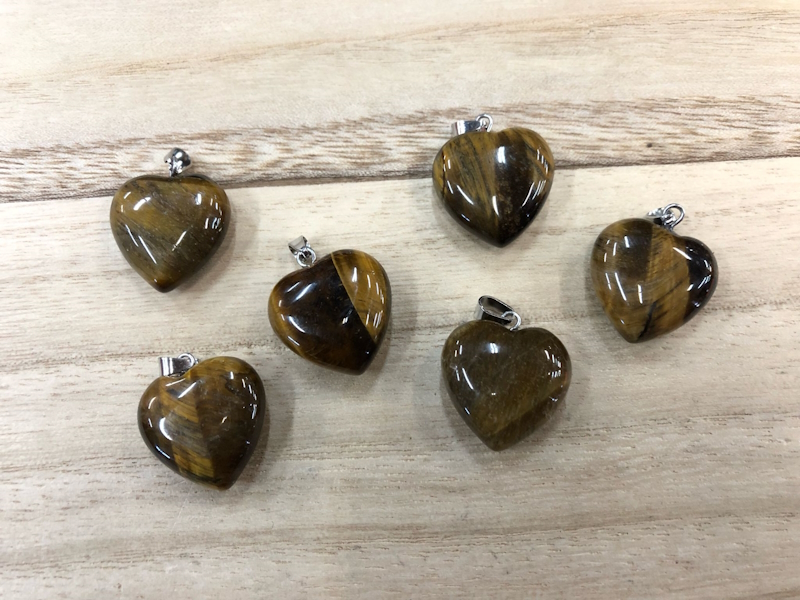 Colgante Corazón Ojo de Tigre 2 cm